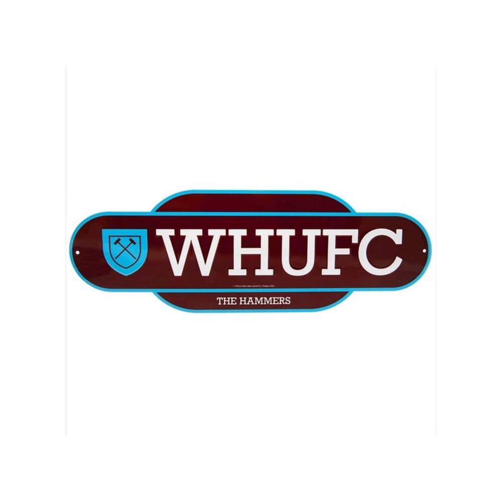 West Ham United FC Retro Years Plaque / Claret Red/Sky Blue